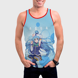 Майка-безрукавка мужская Aqua, цвет: 3D-красный — фото 2