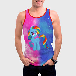 Майка-безрукавка мужская Радуга Дэш, цвет: 3D-красный — фото 2