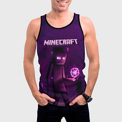 Майка-безрукавка мужская Minecraft Слендермен, цвет: 3D-черный — фото 2