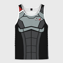 Майка-безрукавка мужская КОСТЮМ N7 MASS EFFECT N7 М, цвет: 3D-белый