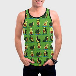 Майка-безрукавка мужская Авокадо Зарядка, цвет: 3D-черный — фото 2