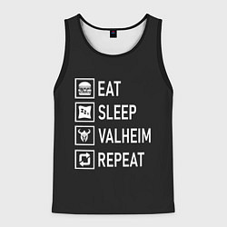 Мужская майка без рукавов EatSleepValheimRepeat