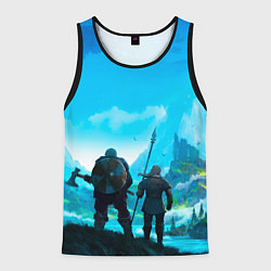 Майка-безрукавка мужская Вальгала, цвет: 3D-черный