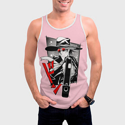 Майка-безрукавка мужская Hellsing Хеллсинг, цвет: 3D-белый — фото 2