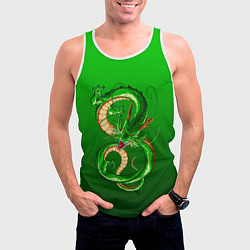 Майка-безрукавка мужская Земляной анимешный дракон, цвет: 3D-белый — фото 2