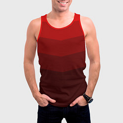 Майка-безрукавка мужская Красный Градиент, цвет: 3D-красный — фото 2