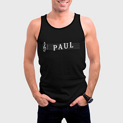 Майка-безрукавка мужская Paul, цвет: 3D-черный — фото 2