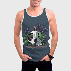 Майка-безрукавка мужская Мыши в черепе, цвет: 3D-белый — фото 2