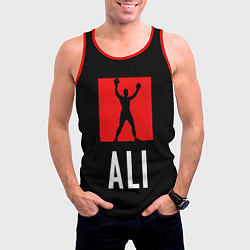 Майка-безрукавка мужская Muhammad Ali, цвет: 3D-красный — фото 2