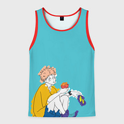 Мужская майка без рукавов Итадори Магическая битва