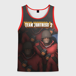Майка-безрукавка мужская Team Fortress, цвет: 3D-красный