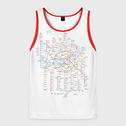 Мужская майка без рукавов Схема метро, МЦК, МЦД 2021