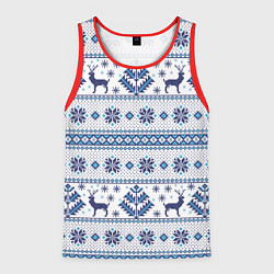 Майка-безрукавка мужская Русские народные узоры, цвет: 3D-красный