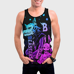 Майка-безрукавка мужская BEASTARS, Легоши и Хару, цвет: 3D-черный — фото 2