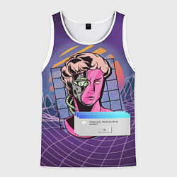 Мужская майка без рукавов Vaporwave Cyborg Statue