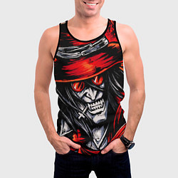 Майка-безрукавка мужская Алукард, Хеллсинг, цвет: 3D-черный — фото 2