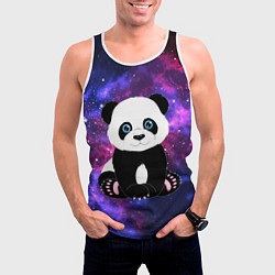 Майка-безрукавка мужская Space Panda, цвет: 3D-белый — фото 2