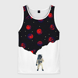 Мужская майка без рукавов Мысли космонавта про космос