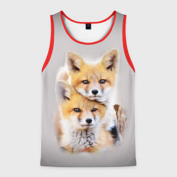 Мужская майка без рукавов Лисята