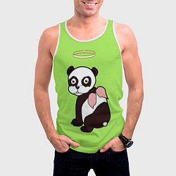 Майка-безрукавка мужская Святая панда, цвет: 3D-белый — фото 2
