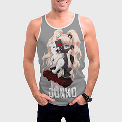 Майка-безрукавка мужская MONOKUMA JUNKO, цвет: 3D-белый — фото 2