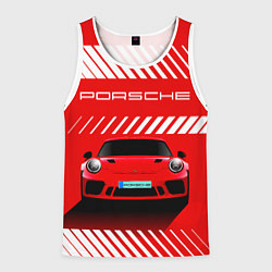 Мужская майка без рукавов PORSCHE ПОРШЕ RED STYLE