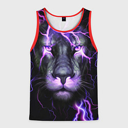 Мужская майка без рукавов НЕОНОВЫЙ ЛЕВ NEON LION