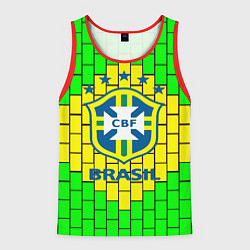 Майка-безрукавка мужская Сборная Бразилии, цвет: 3D-красный