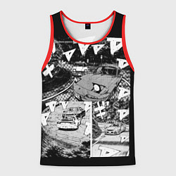 Майка-безрукавка мужская Initial d, цвет: 3D-красный