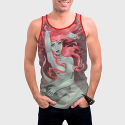 Майка-безрукавка мужская Красивая русалочка Beautiful mermaid, цвет: 3D-красный — фото 2