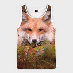Мужская майка без рукавов Лисица в засаде