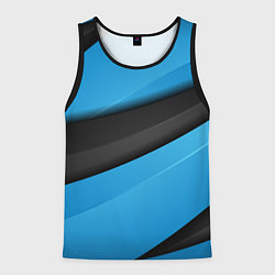 Майка-безрукавка мужская Blue Sport Style, цвет: 3D-черный