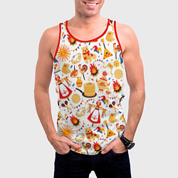 Майка-безрукавка мужская Славянская символика, цвет: 3D-красный — фото 2