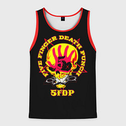 Майка-безрукавка мужская Five Finger Death Punch FFDP, цвет: 3D-красный