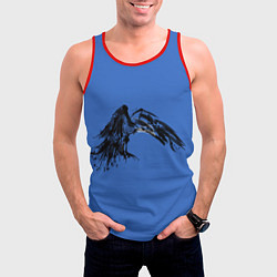 Майка-безрукавка мужская Тень ворона, цвет: 3D-красный — фото 2