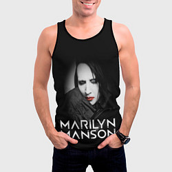 Майка-безрукавка мужская MARILYN MANSON, цвет: 3D-черный — фото 2