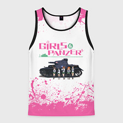 Майка-безрукавка мужская Девушки и танки Pink Z, цвет: 3D-черный