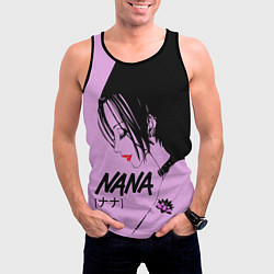 Майка-безрукавка мужская Нана аниме, цвет: 3D-черный — фото 2