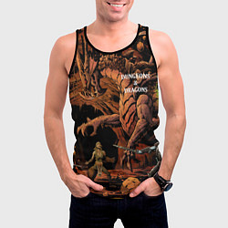 Майка-безрукавка мужская Dungeons and Dragons Схватка, цвет: 3D-черный — фото 2