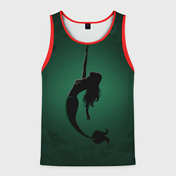 Майка-безрукавка мужская Русалка силуэт, цвет: 3D-красный