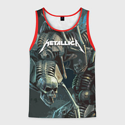 Майка-безрукавка мужская Metallica Metal Skull, цвет: 3D-красный