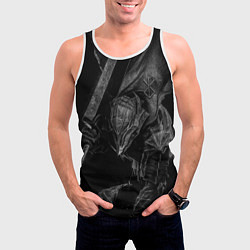 Майка-безрукавка мужская БЕРСЕРК черно - белый, цвет: 3D-белый — фото 2