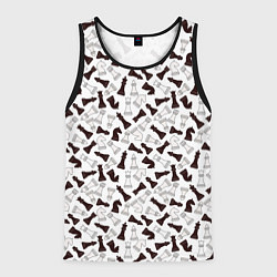 Майка-безрукавка мужская Шахматные Фигуры, цвет: 3D-черный