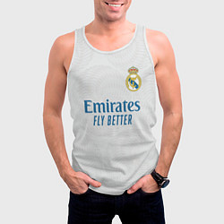 Майка-безрукавка мужская Реал Мадрид форма 20212022, цвет: 3D-белый — фото 2