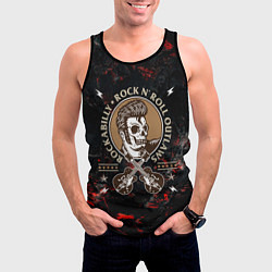 Майка-безрукавка мужская Элвис Пресли Rock n roll, цвет: 3D-черный — фото 2