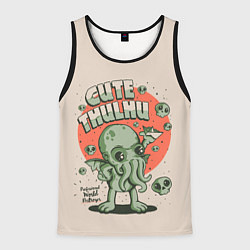 Майка-безрукавка мужская Милый Ктулху, цвет: 3D-черный