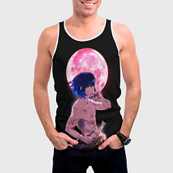 Майка-безрукавка мужская Иноске клинок рассекающий демонов арт, цвет: 3D-белый — фото 2