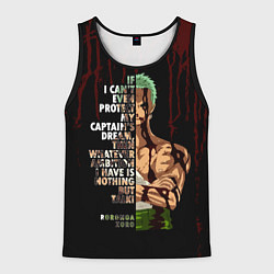 Мужская майка без рукавов Зоро окровавленный One Piece