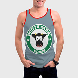 Майка-безрукавка мужская Коровы вперед, цвет: 3D-красный — фото 2