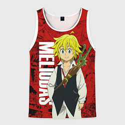 Майка-безрукавка мужская Мелиодас, Meliodas, цвет: 3D-белый